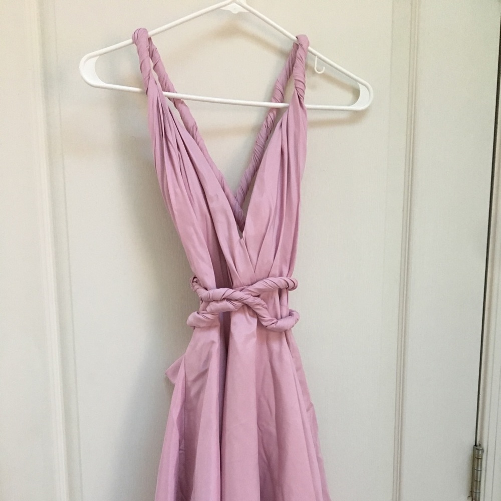 Light Pink Princess V-Neck Dress